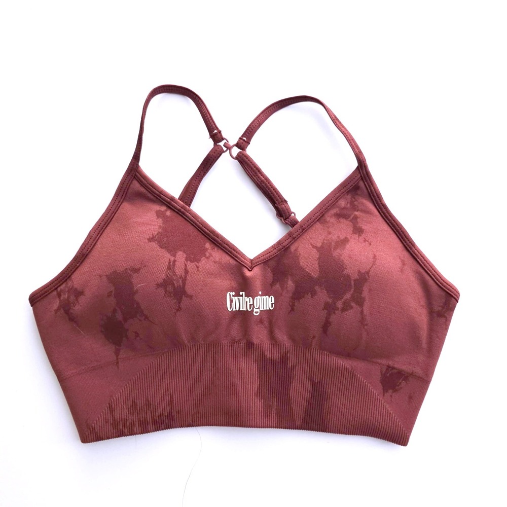 Civil Regime Blush Red‎ Reaper Kelly Seamless Bra Size Small Red Wash